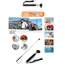 2015 heißer neuer selfie Steuerknüppel mit bluetooth Auslöserknopf, bluetooth selfie Steuerknüppel, selfie Stockmonopod